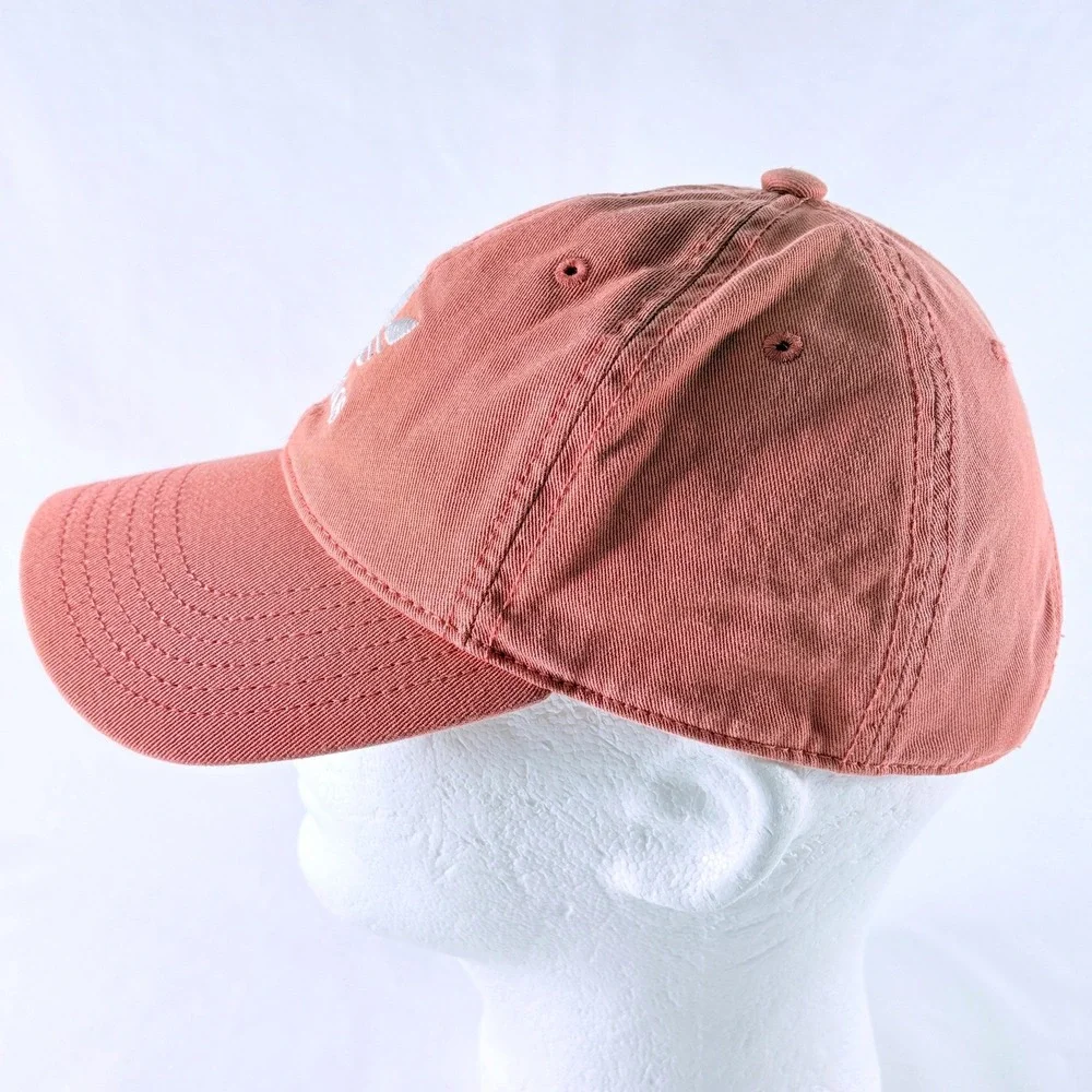 adidas Baseball Cap Salmon‎ Pink Embroidered Trefoil Adjustable Dad Hat